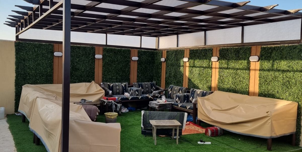 برجولات شكل خشبي